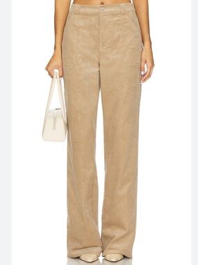 NWT SER.O.YA Wide-Leg Corduroy Pants in Tan - Small